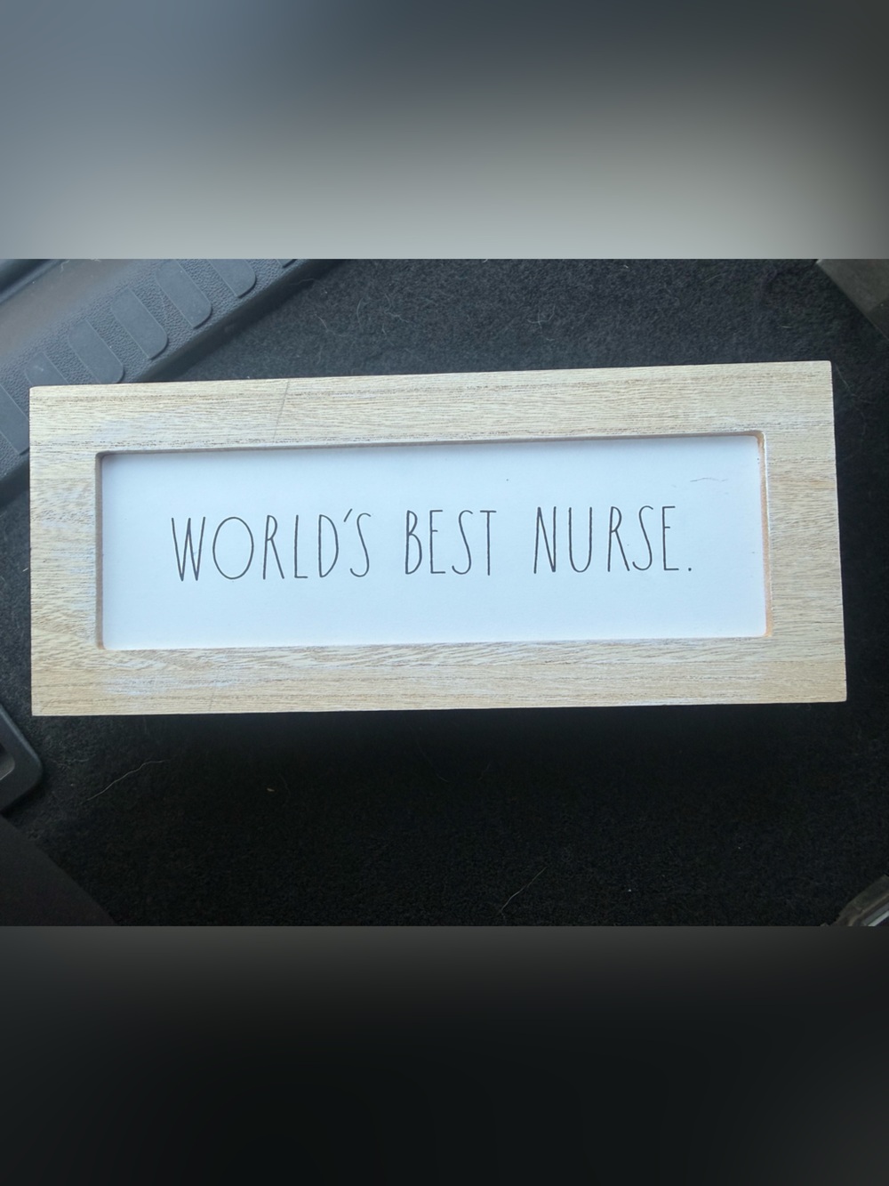 Rae Dunn World's Best Nurse Wood Sign - White & Natural